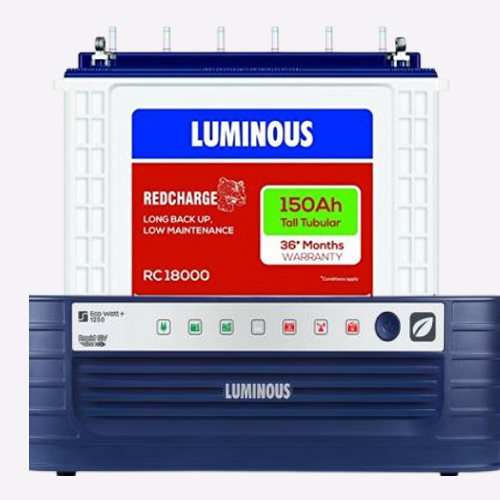 Eco Watt + Rapid 1250 Inverter & 150ah RC18000 Tall Tubular Battery