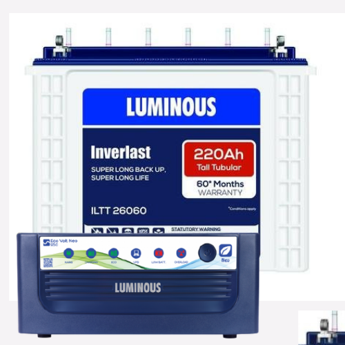 Luminous Sine Wave Inverter 1050 Eco Volt Neo & 220ah ILTT26060 Battery