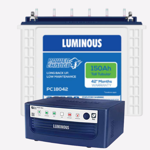 Eco Watt Neo 1050  Inverter + 150ah PC18042 Tall Tubular Battery