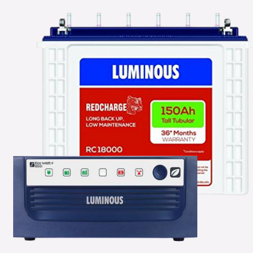 Luminous Eco Watt+ 950 With 150ah RC18000  Tall Tubular Battery