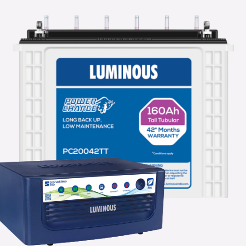 Luminous Neo Eco  Volt 850 Sine Wave Inverter + 160ah PC20042 Battery