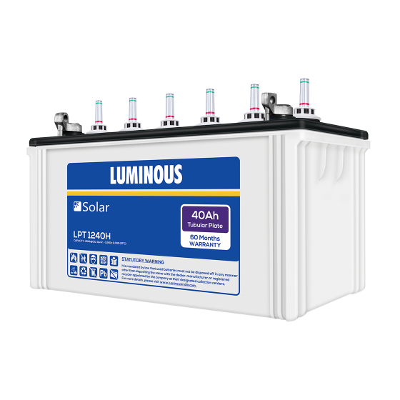 Luminous Solar 40ah tubular battery LPT1240H