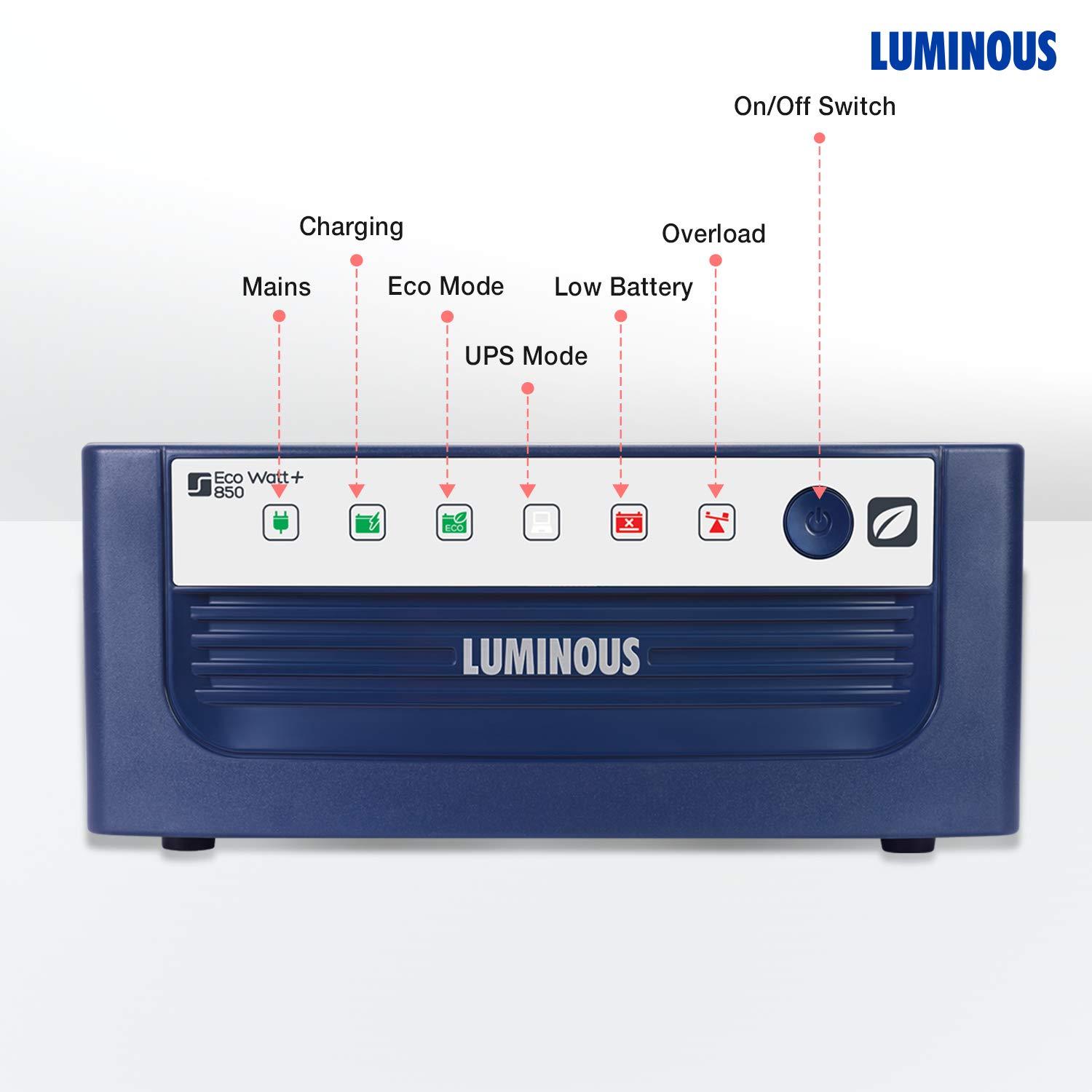 Luminous Eco Watt+ 850 12V Square Wave Inverter Luminous 