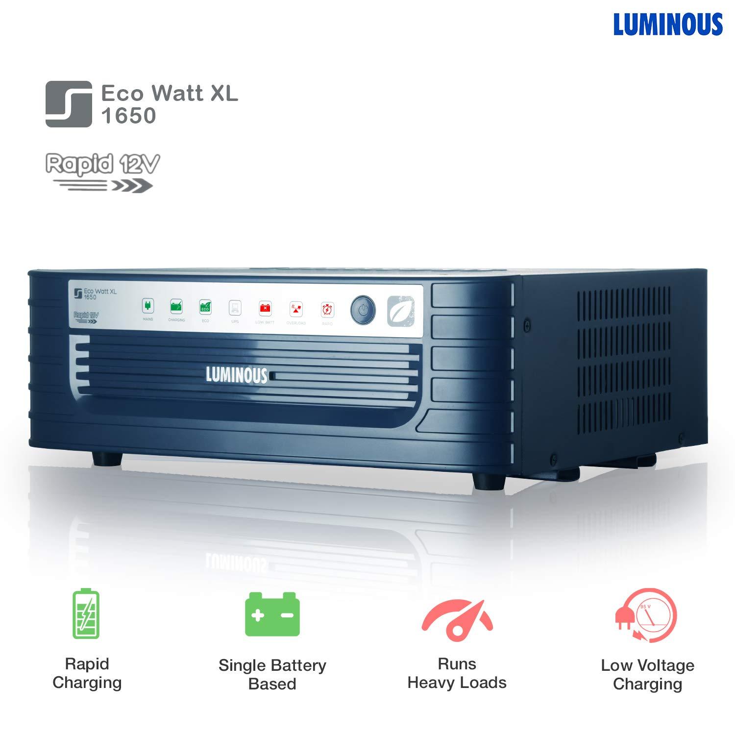 Luminous inverter Eco watt XL 1650 12V Square Wave Inverter Luminous 